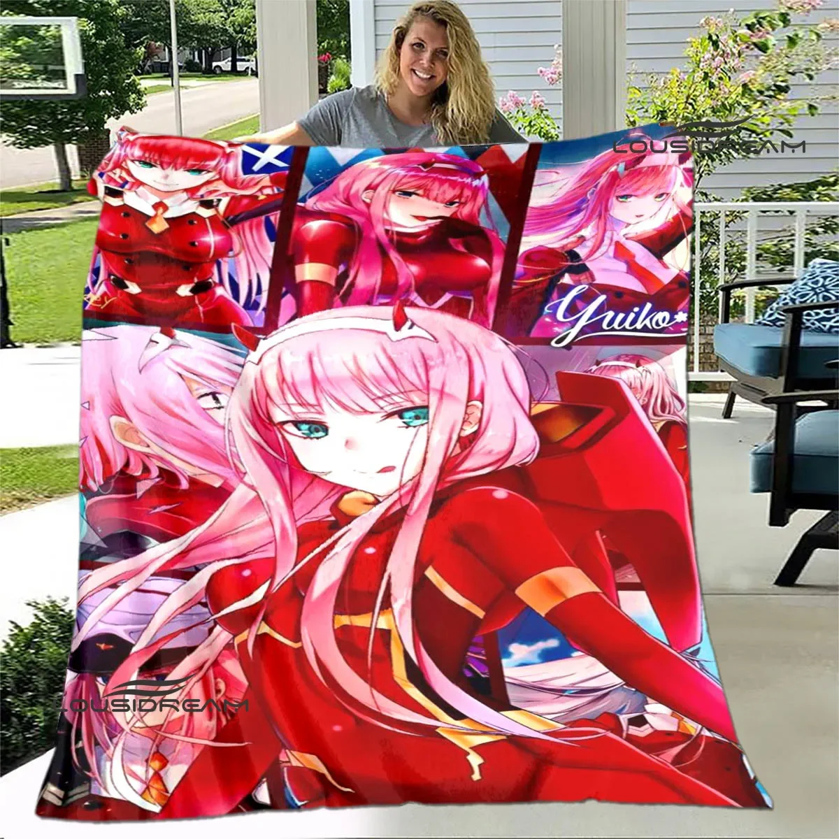 DARLING in the FRANXX Cartoon blankets picnic blanket Flange Warm blanket soft and comfortable home travel blanket birthday gift