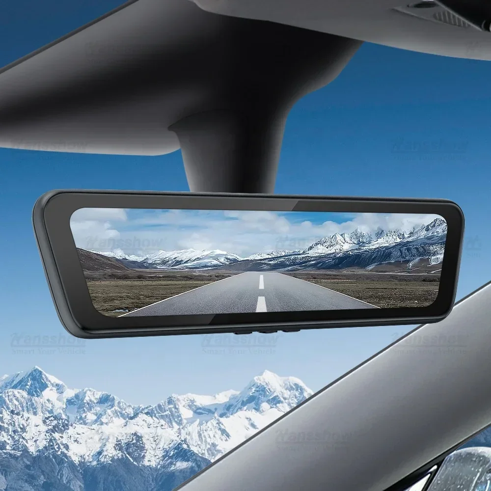 Hansshow Model Y  3 Highland Front & Rear Dual Streaming Media Rearview Mirror With 8.2-inch HD Display Screen For Tesla
