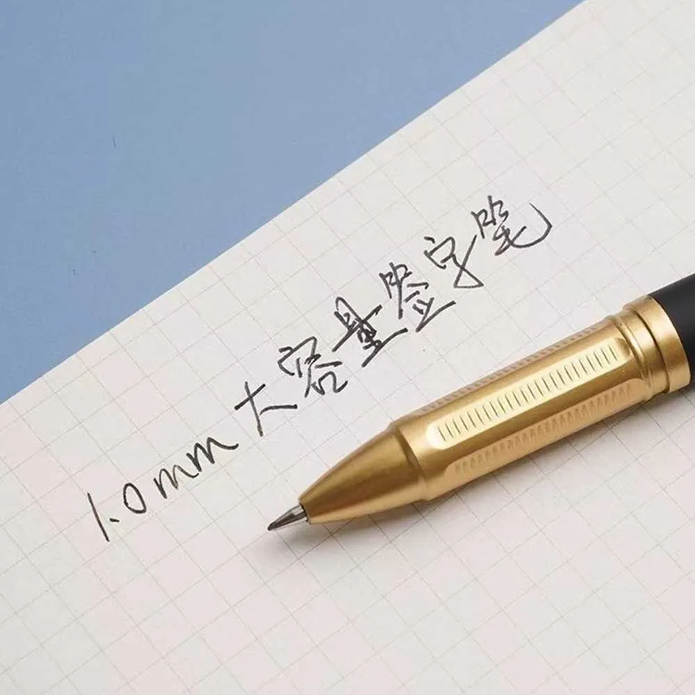 Stylo à encre Gel noir de haute qualité, 1 pièce, grande capacité, épais, pour bureau, Business, Signature, fournitures d'écriture scolaires et de bureau