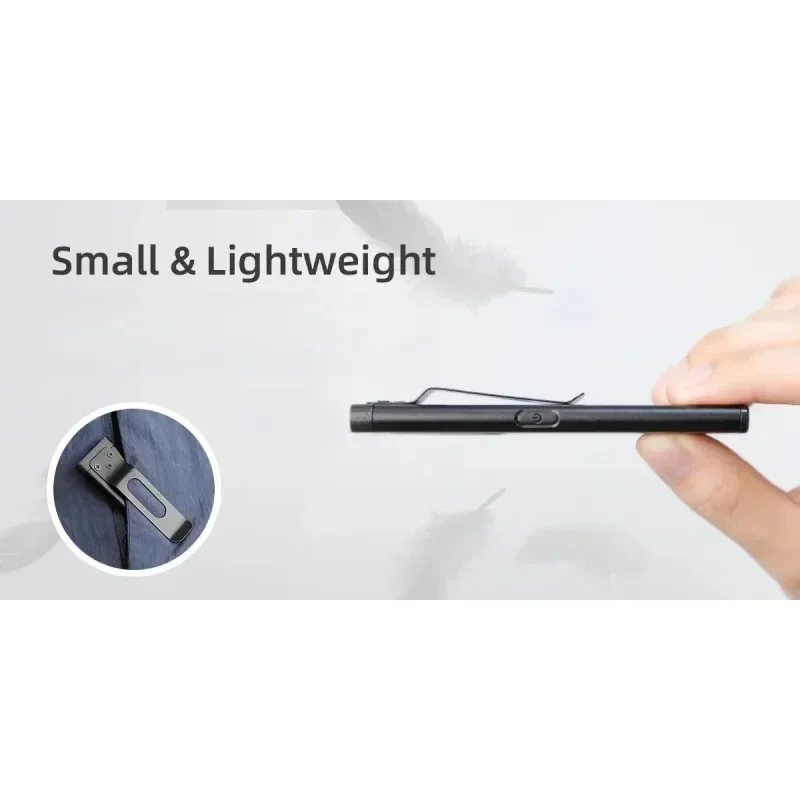 1-10pcs Portable EDC Flashlight Rechargeable Torch Charge Magnetic Attraction Warning Strobe 5 Light Modes Pocket Flash Light view 5