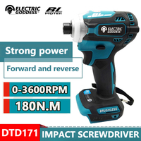 180N.M Brushless Cordless Electric Impact Wrench 1/2 Inch Socket Wrench Power Tools Rechargeable For Makita 18V Battery