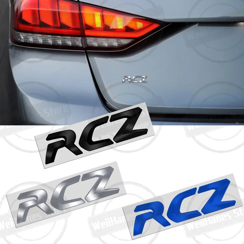 Metall 3d für Peugeot Rcz Abzeichen Französisch Tricolor Brief Logo Auto Heck Kofferraum Karosserie Aufkleber GT Linie Leistung Emblem Zubehör