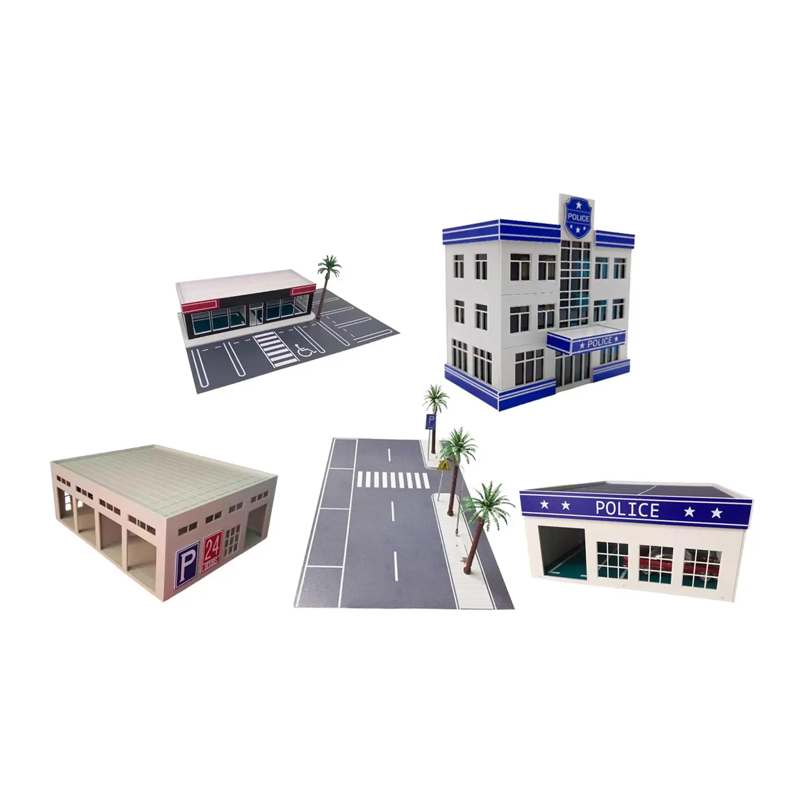 

Miniature Cars Garage Scene Model 1 64 Scale Parking Lot Realistic Display Case for Creative Diorama Projects