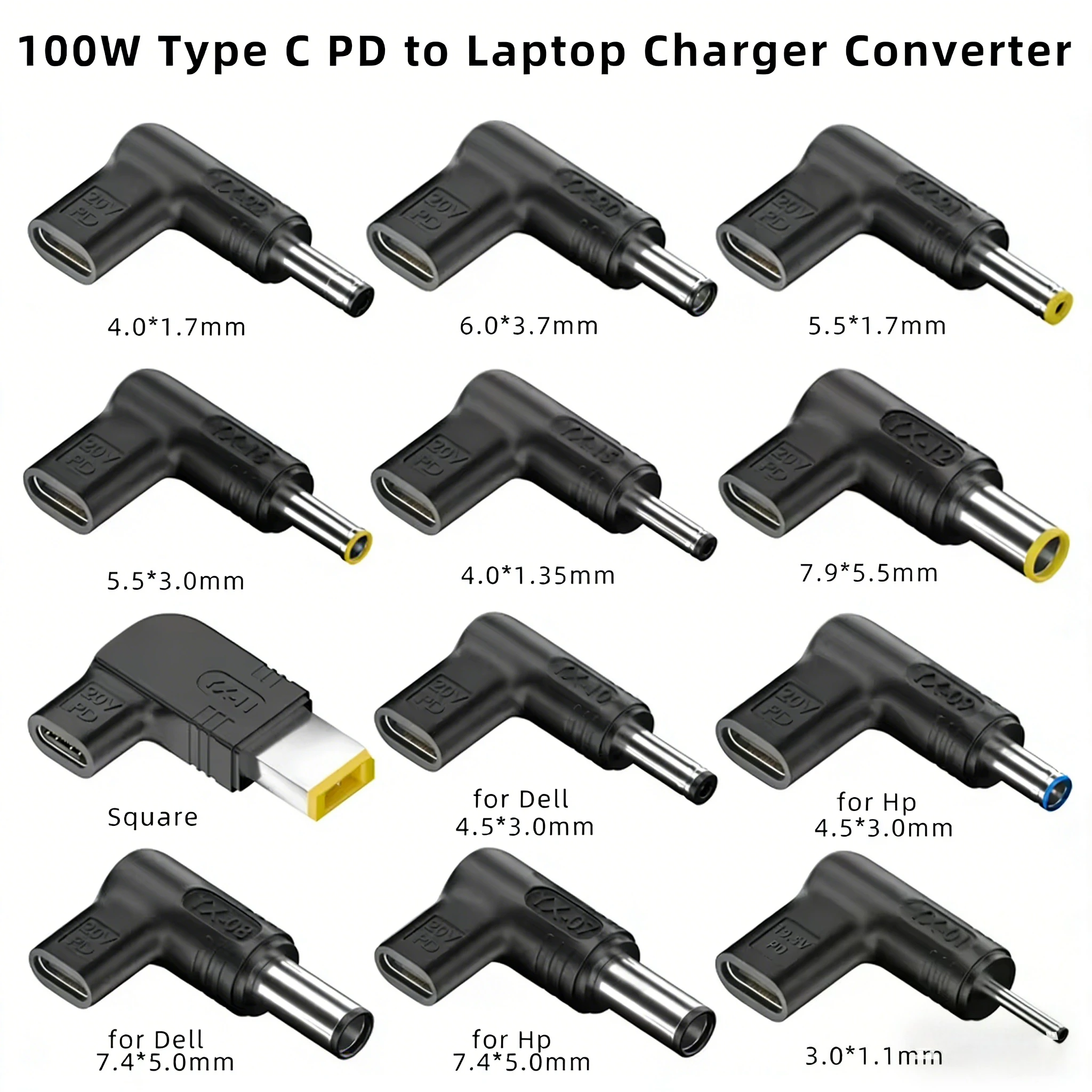 

​ P ​ Универсальный адаптер-конвертер D 100W Type-C для зарядки ноутбуков Asus, Lenovo, HP, Dell, Acer, Samsung, быстрый зарядный адаптер USB-C
