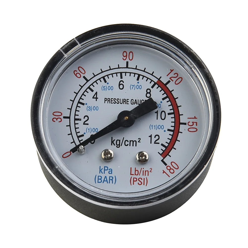 50mm Air Compressor Pneumatic Hydraulic Fluid Pressure Gauge 0-180PSI 0-12Bar 1/4'' BSP Thread Manometer