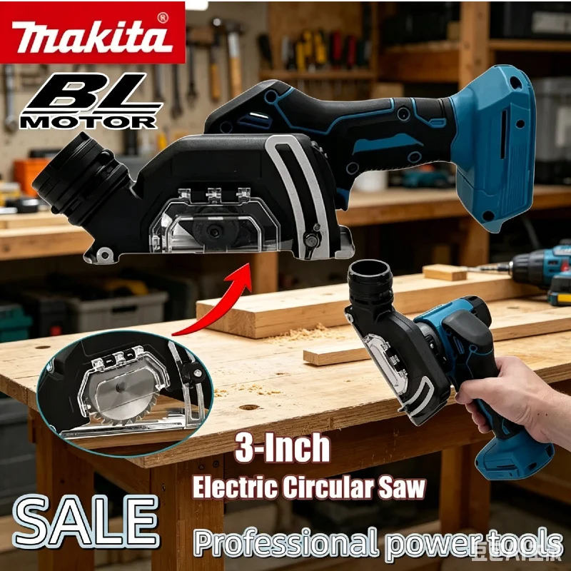 

High Speed Makita Cordless Angle Grinder 3 Inch Cutting Disc Tool 19500RPM Practical Wood Tile Plastic Cutting Polishing Machine