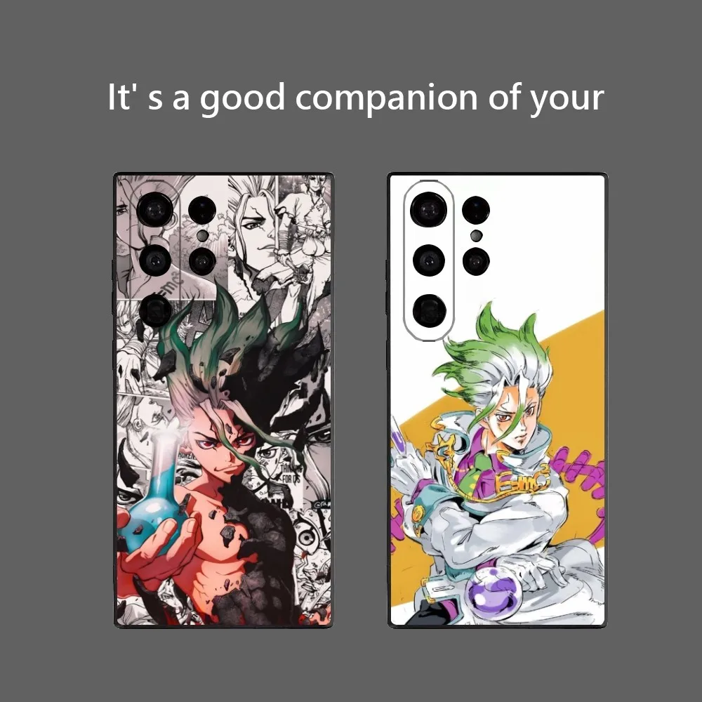 Classic Anime D-Dr. Stone Phone Case For Samsung Galaxy S25 Ultra S22 S23 S24 Ultra S21 S20 5G Protective Soft Silicone TPU Fu