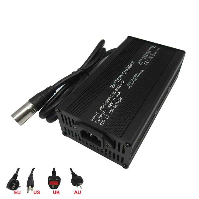 500W 36V 42V 10A Li-ion Fast Charger 36 Volt 37V 10S 5A Lithium Energy Storage Battery Smart Charger XLRM XT60 XT90 Connector