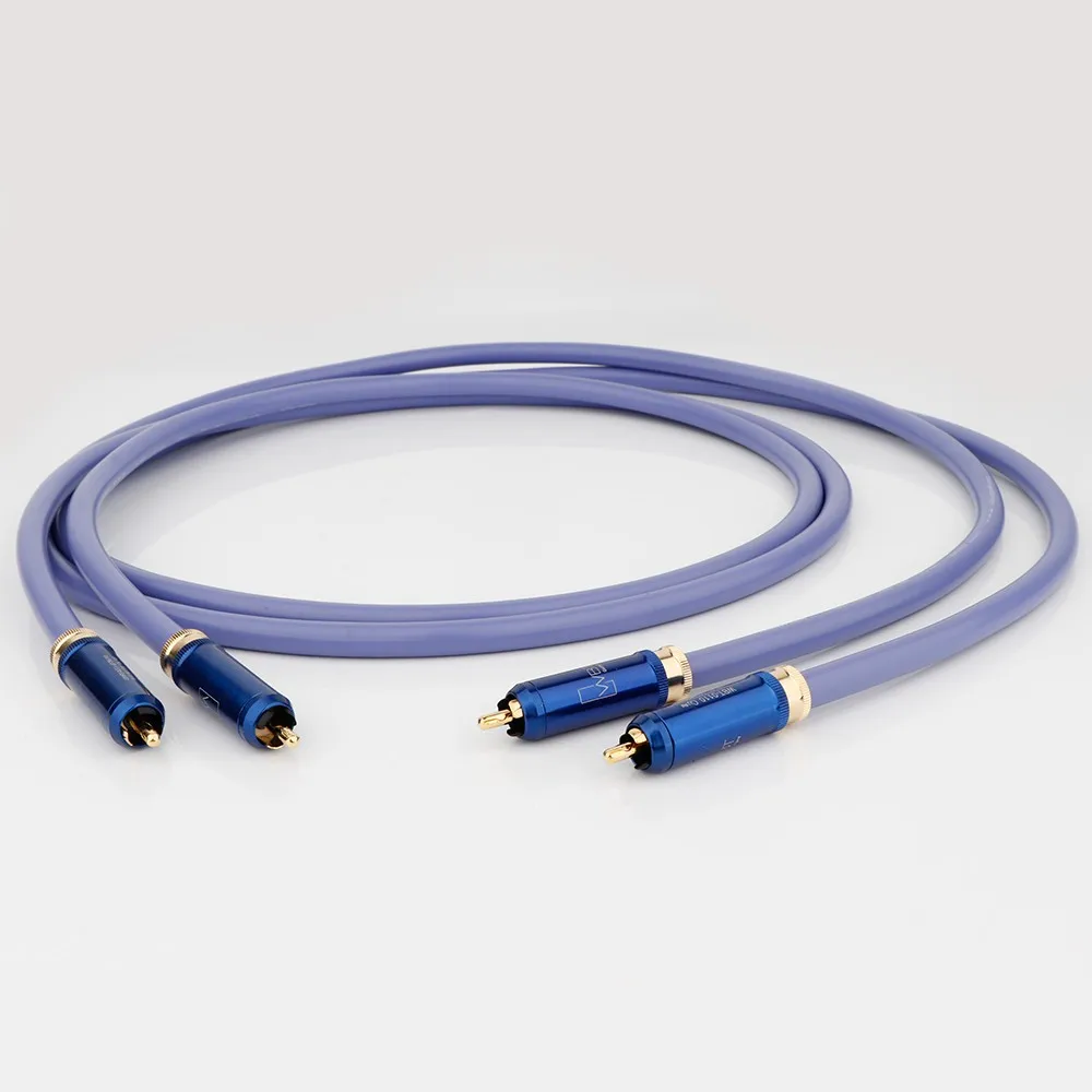 

Preffair Fever Grade Double Lotus Audio Cable For Amplifier CD Tube with WBT Gold Plated RCA Connector plugs Signal Wire