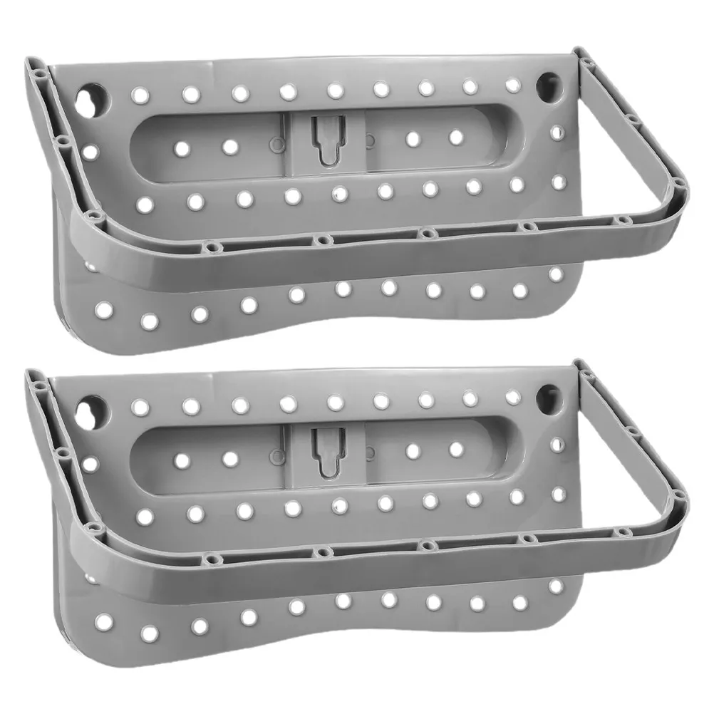 2Pcs Foldable Wall Shoe Organizer Adhesive Mounting Space Saving Slipper Rack Compact Plastic Shoe Storage for Entryway Hallway