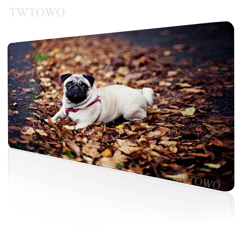 

Dog Pug Mouse Pad Gaming XL Large HD Home Mousepad XXL Mouse Mat Office Natural Rubber Soft Carpet Computer Mice Pad Table Mat