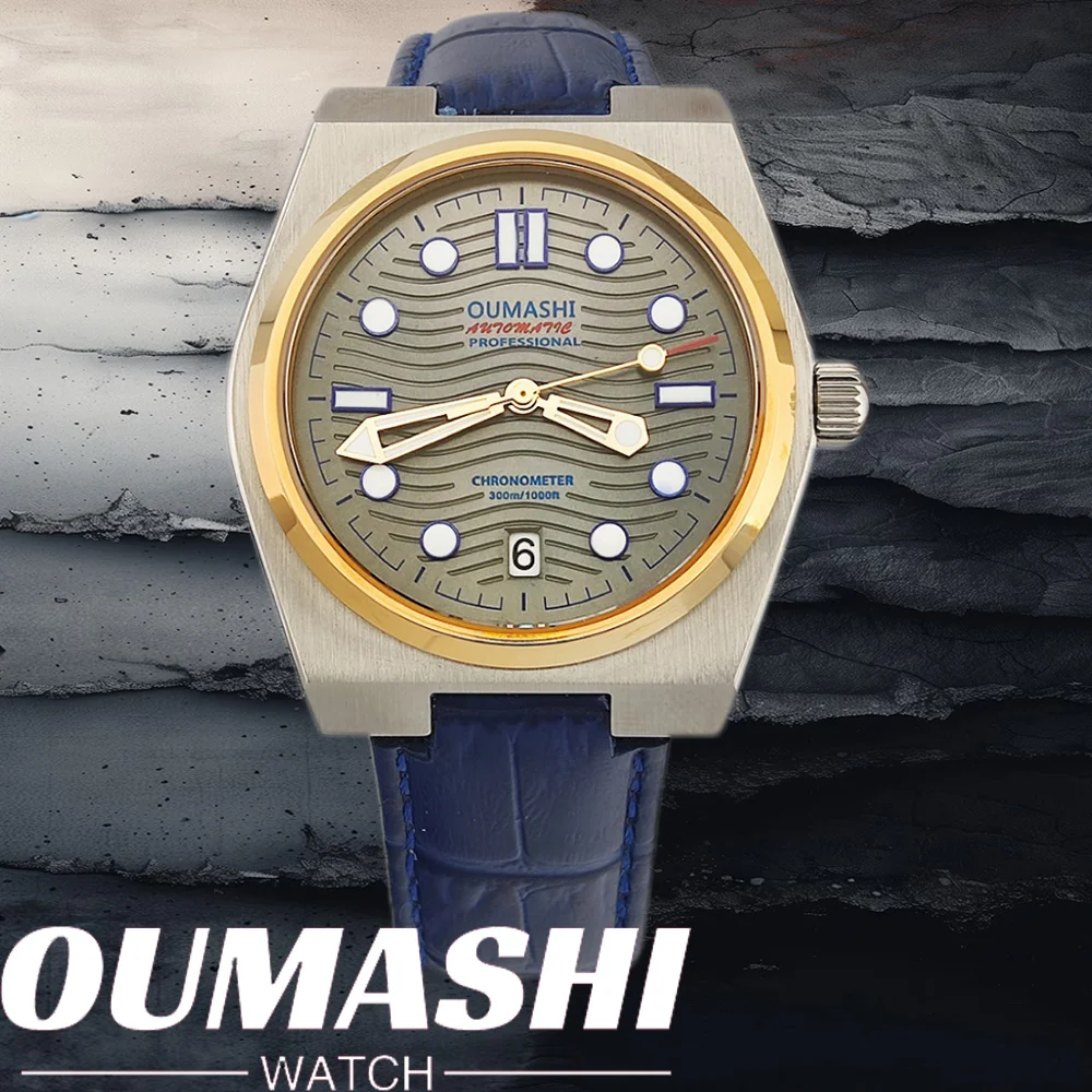 OUMASHI 39mm NH35 Player Watch Stainless steel case Strap Men's Watch NH35A Movement sapphire Glass men's watch