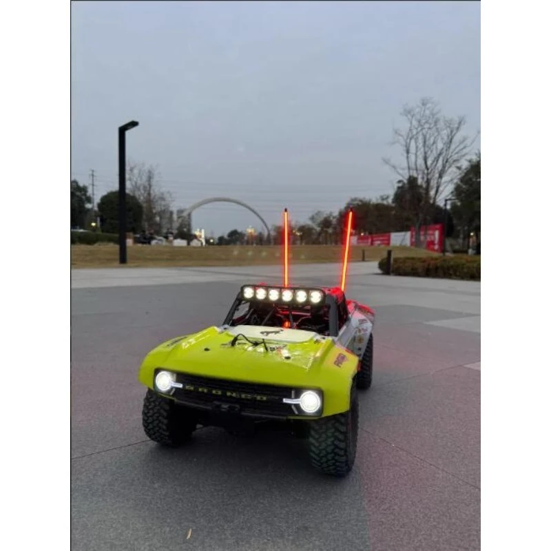 Flexible Light Post For FMS 1/7 Ford Bronco & 1:6 YK4061, TPU Shockproof Base, 360° Light, 12cm/25cm, 6V-28V Voltage Stabilizer