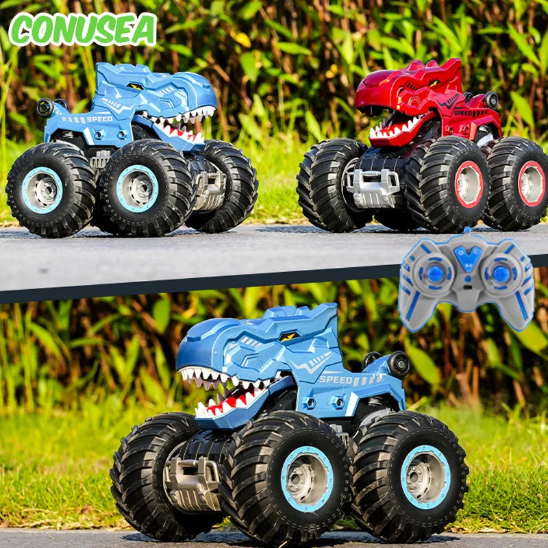 Rc Dinosaur Car 2.4G Remote Control Cars Spray Tumbling Stunt Vehicle Boy Climbing Car Toys for Children Birthday Gifts Boys Kid