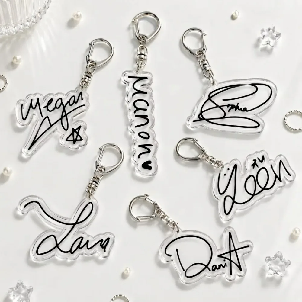 Porte-clés Hot Katseye Signatures pour accessoires de sac, breloque de sac, Yoonchae Megan Lara Sophia Daniela, cadeau pour fans