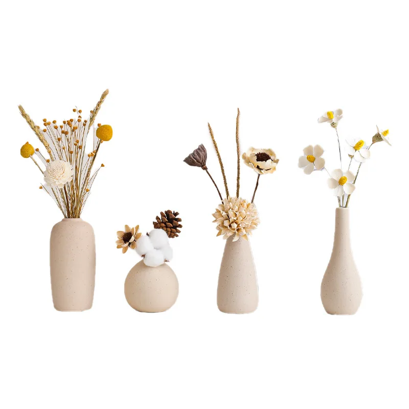Cream wind ornament vase ornament living room bedroom TV cabinet dried flower desktop