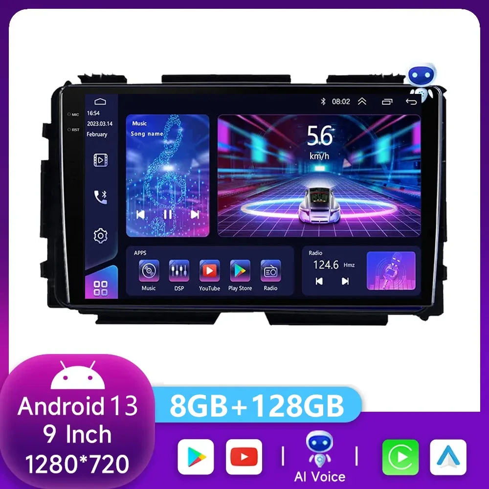 

For Honda HR-V HRV XRV Vezel 2013 2014- 2019 Car Radio Android 13 2Din GPS BT Multimedia Player Autoradio 4G wireless Carplay