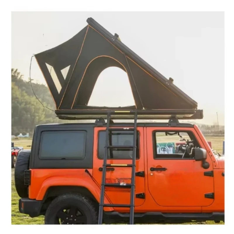 Fully Automatic Waterproof Hard Shell Car Roof Tent-Outdoor Camping Sunshade for 2-Person Made Ox Fabric Aluminum Alloy Tent