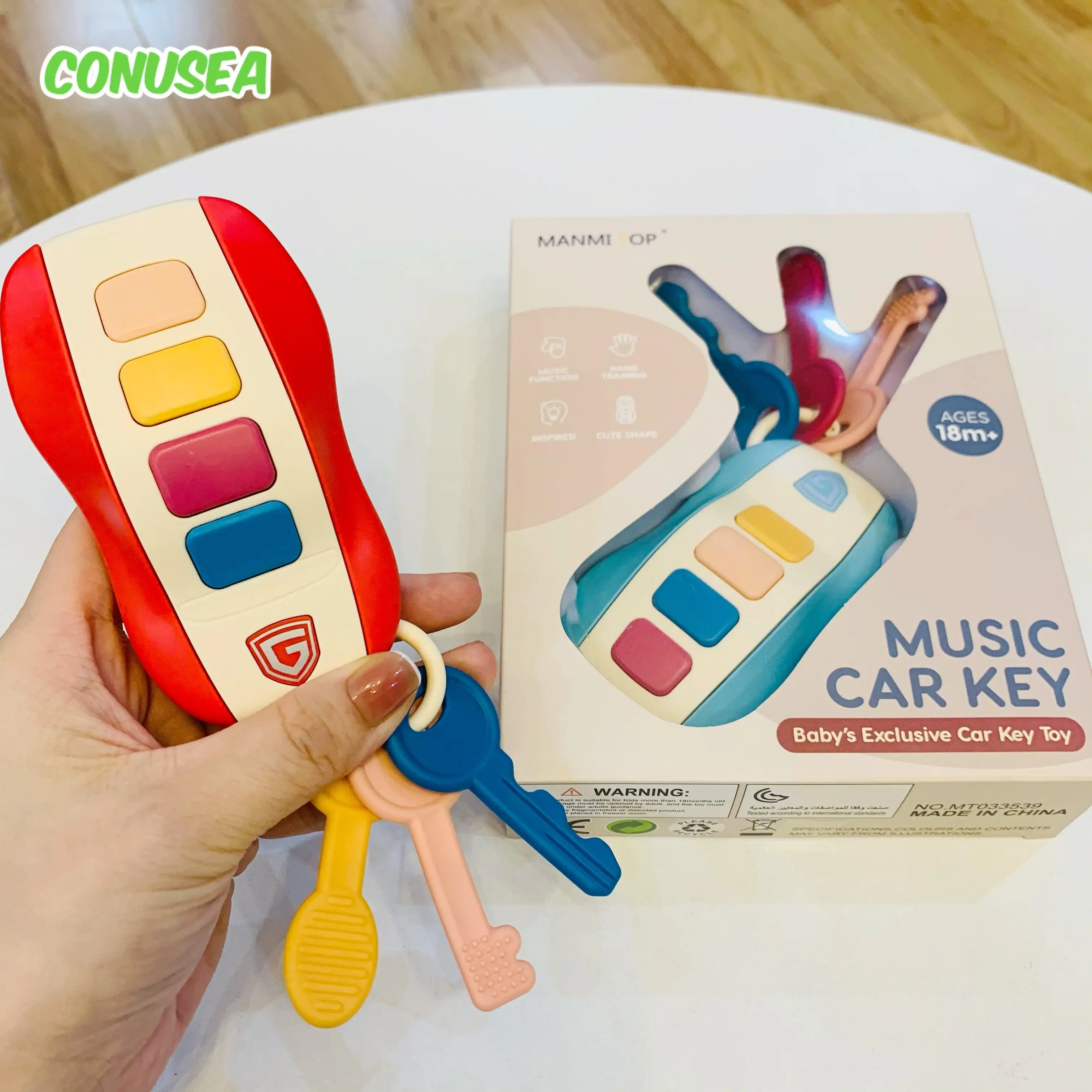 Baby Toy Musical Car Key Children's Simulation Lock Educational Toy with Light Sound Smart Remote Car Voices Pretend Play Toys