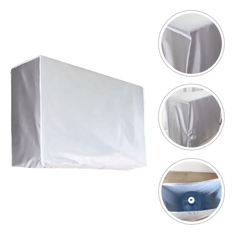 

Защитный чехол для кондиционера из дакрона, серебристый, водонепроницаемый, складной, для использования на улице, защита от непогоды