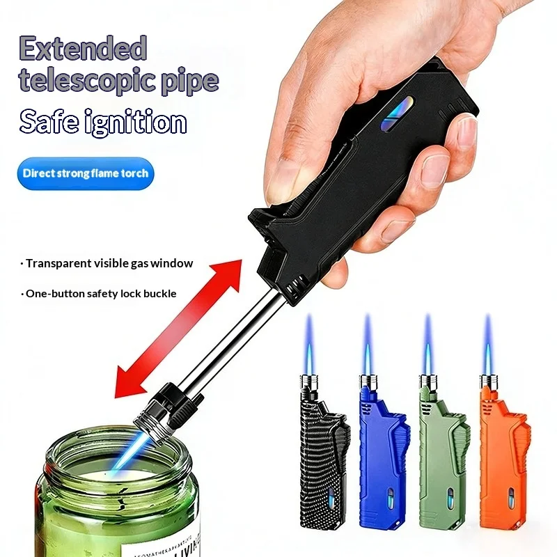 

Gas Stove Visible Gas Lighter Windproof Outdoors Kitchen Cooking Torch Flame Jet Barbecue Smoking Accessories Cigar Lighters