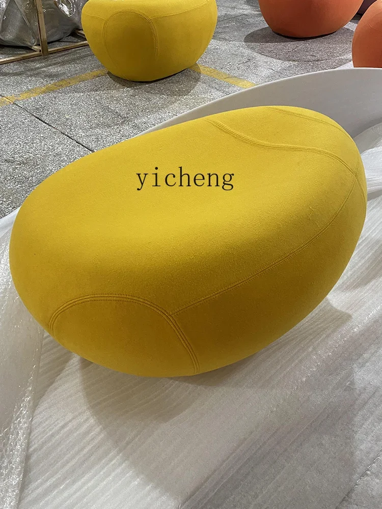ZZ Zf Fiberglass Shopping Mall Leisure Chair Pebble Soft Bag Sofa Seat Indoor Creative Stone