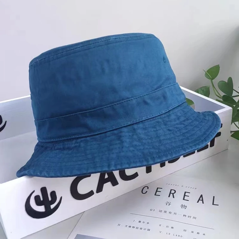 Fashion Big Head Plus Size Bucket Hat for Men  Pure Cotton Panama Fisherman Hat Korean Man Women Bob 60cm 64cm Sun Hat Wholesale