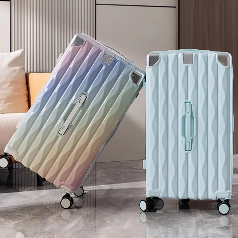 Valise de voyage à cinq roues pour hommes et femmes, bagages de grande capacité, porte-gobelet USB, 24 \