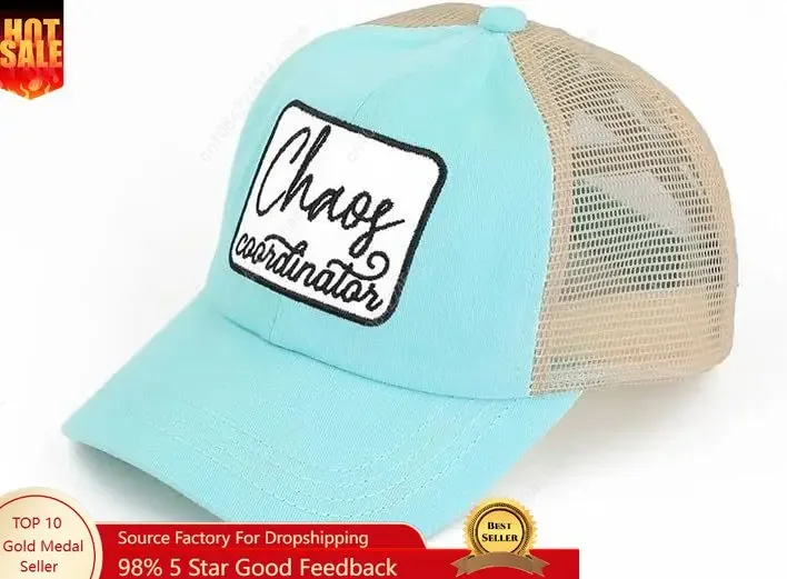 

C.C Ponycap Messy High Bun Ponytail Adjustable Mesh Trucker Baseball Cap Hat