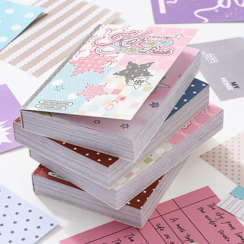120 Sheets Korean Style M5 Memo Book Polka Dot Basic Simple Ins & Salt Style Decorative Paper for Journal