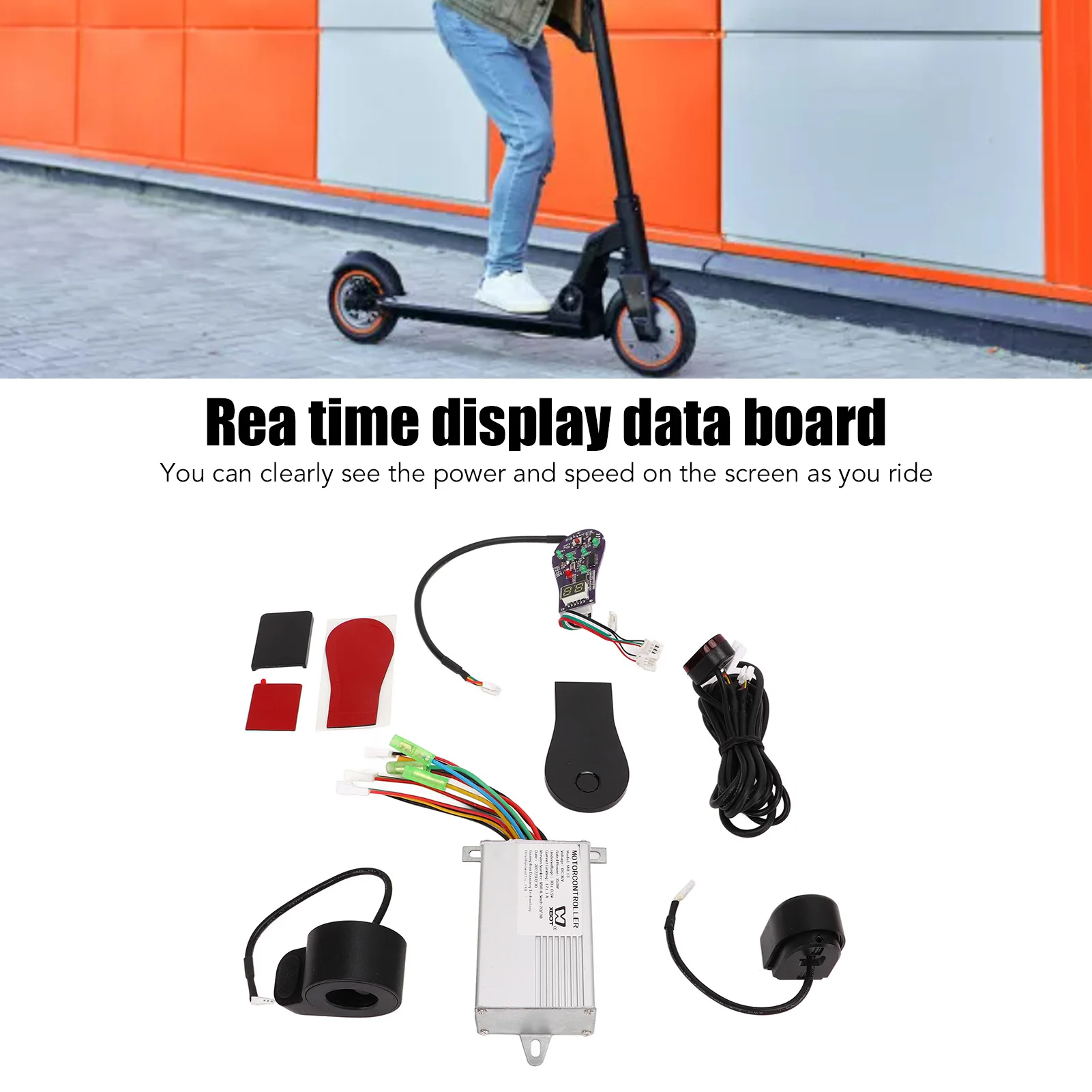 Kit Pengontrol 36V 350W dengan Dashboard Thumb Throttle Mudah Digunakan Set Aksesori Perakitan Skuter Listrik Berkualitas Tinggi dan Tahan Lama