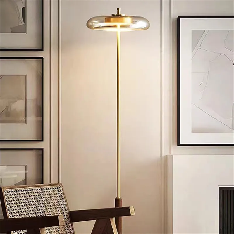 Vintage Walnussholz Tisch lampe Luxus LED Messing Lampe Gold Kunst Pilz Licht für Schlafzimmer Wohnzimmer Studie Nachttisch lampen