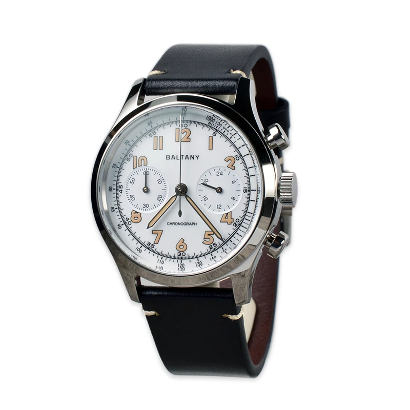 Baltany Mens Pilot Watches Chronograph Watch 39mm Military Quartz