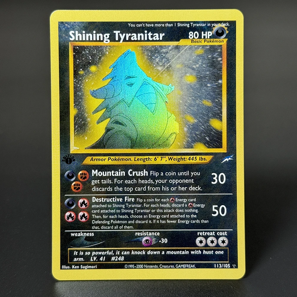 PKM Foil Cards Proxy Cards Gengar Shining Mewtwo Shining Tyranitar Gengar VMAX Giratina V Shining Gyarados Chariza Mew ex PTCG