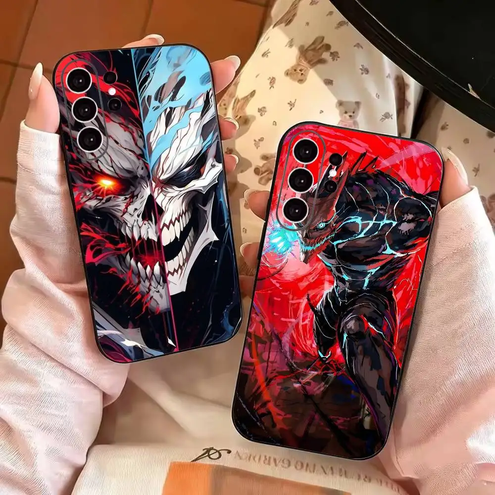 M-Monster-8 Anime K-KaijuS No-8 Phone Case Black Silicone Soft For Samsung S25,S24,S21,S22,S23,S30,Ultra,S20,Plus,Fe,Lite