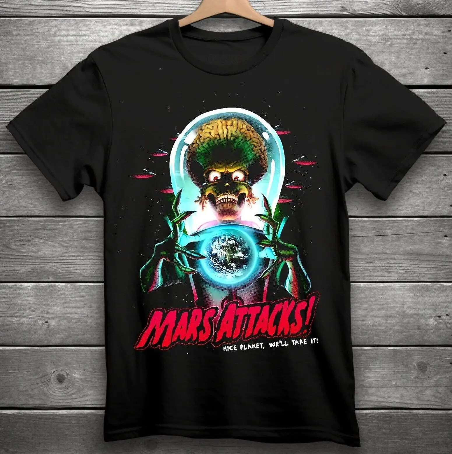 Mars Attacks! Movie T-Shirt Black S-3XL