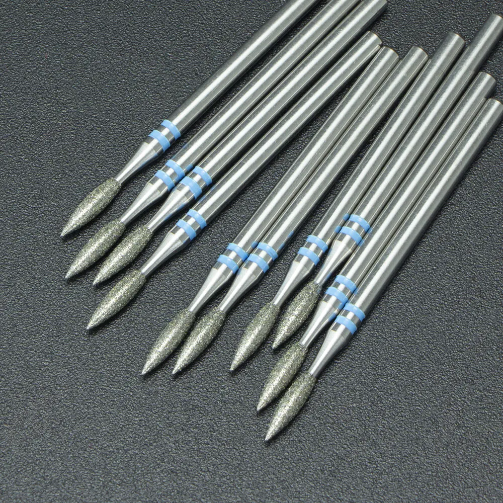 10 Stück/Set Diamant-Nagelbohrer, Nagelhautentferner für elektrische Bohrmaschinen, Maniküre, Pediküre, Polieren, Nagelkunst-Werkzeug, Bohrer – Detail 3