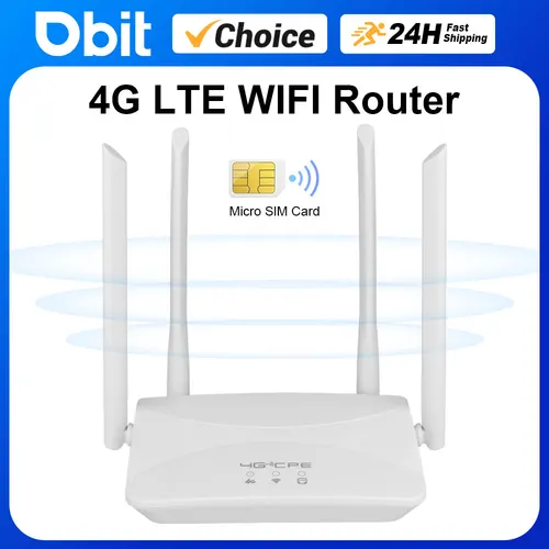 4G LTE 와이파이 라우터, 150Mbps, 4 개의 외부 안테나, 전원 신호 부스터, 핫스팟, 원활한 유선 연결, 지능형 마이크로 SIM 카드 