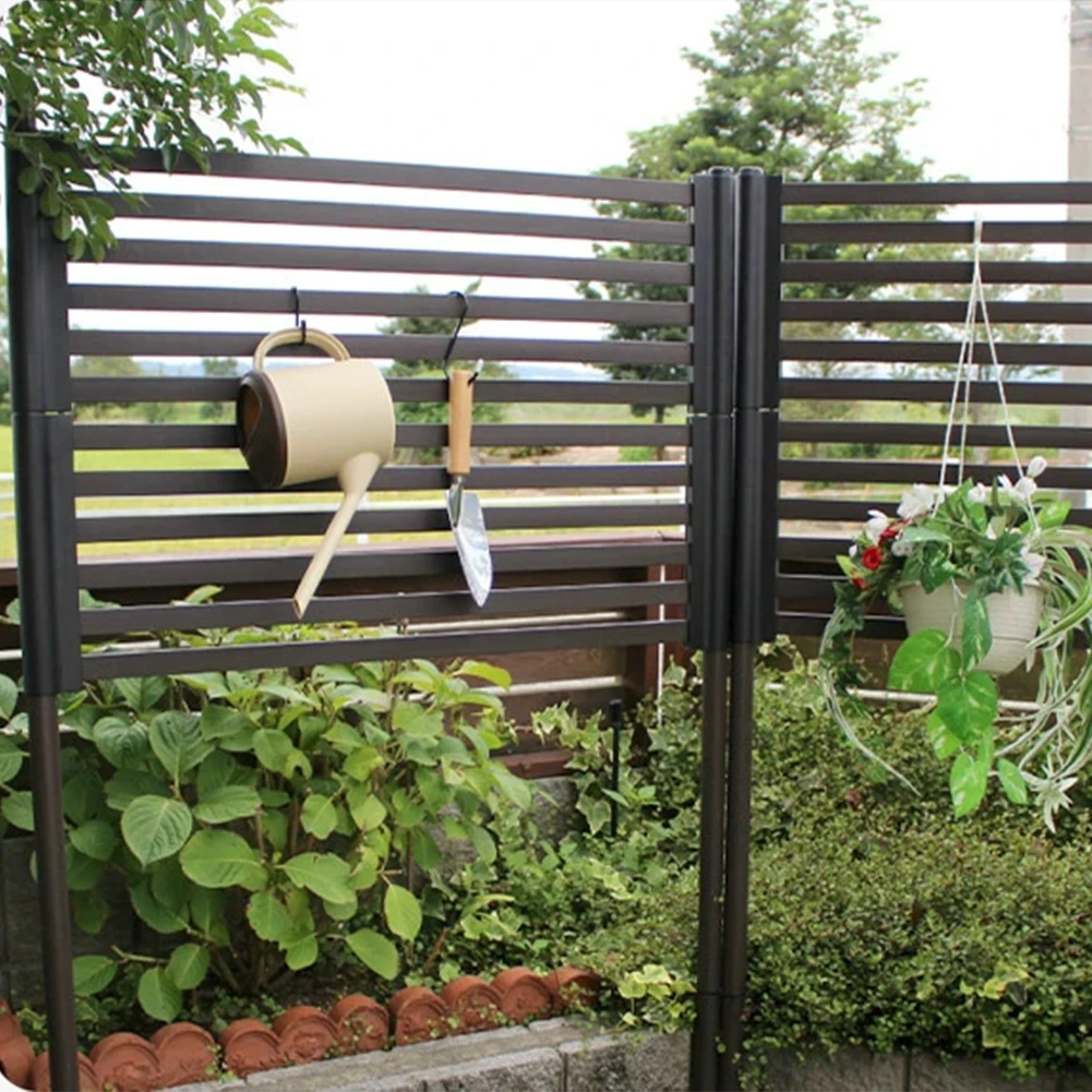 

Metal Outdoor Privacy Screen 3 ft W x 4 ft H Steel Pipes and Slats Panels Privacy Screen Fence Panels Freestanding for Outside