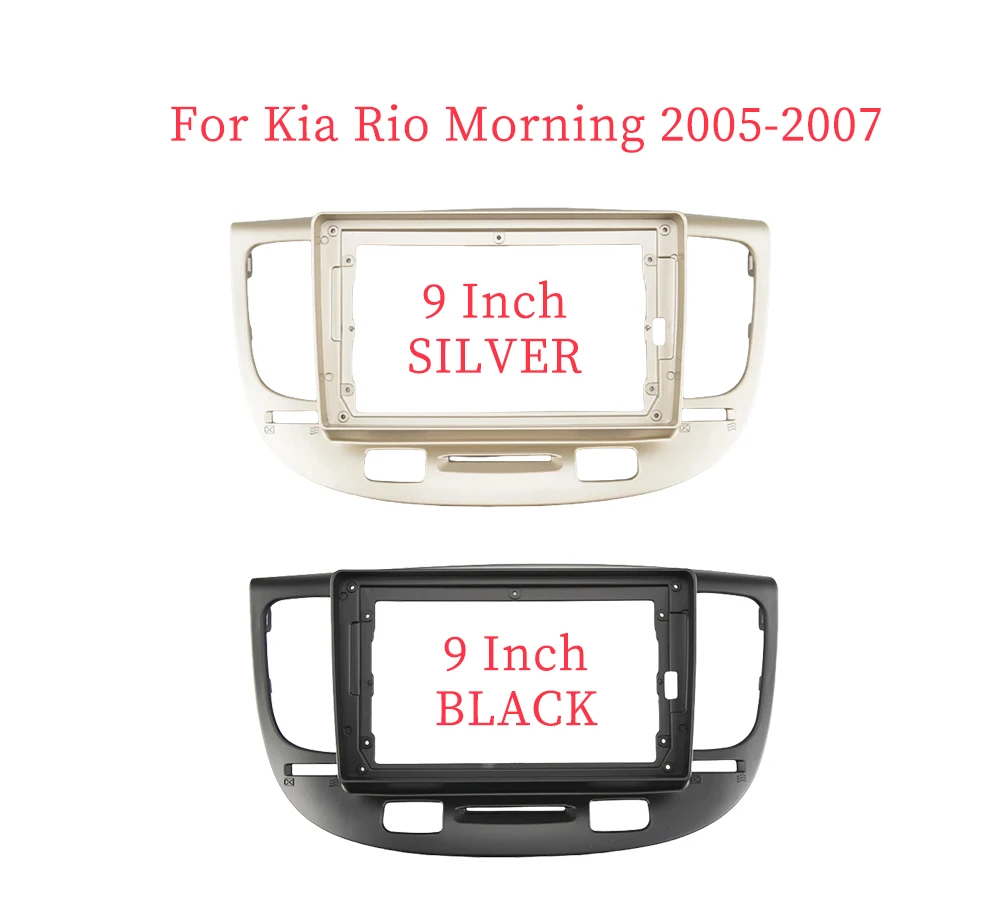 9 Inch Car Frame Adapter Android Radio Audio Dash Panel Fascias For Kia Rio 3 Morning 2005-2007