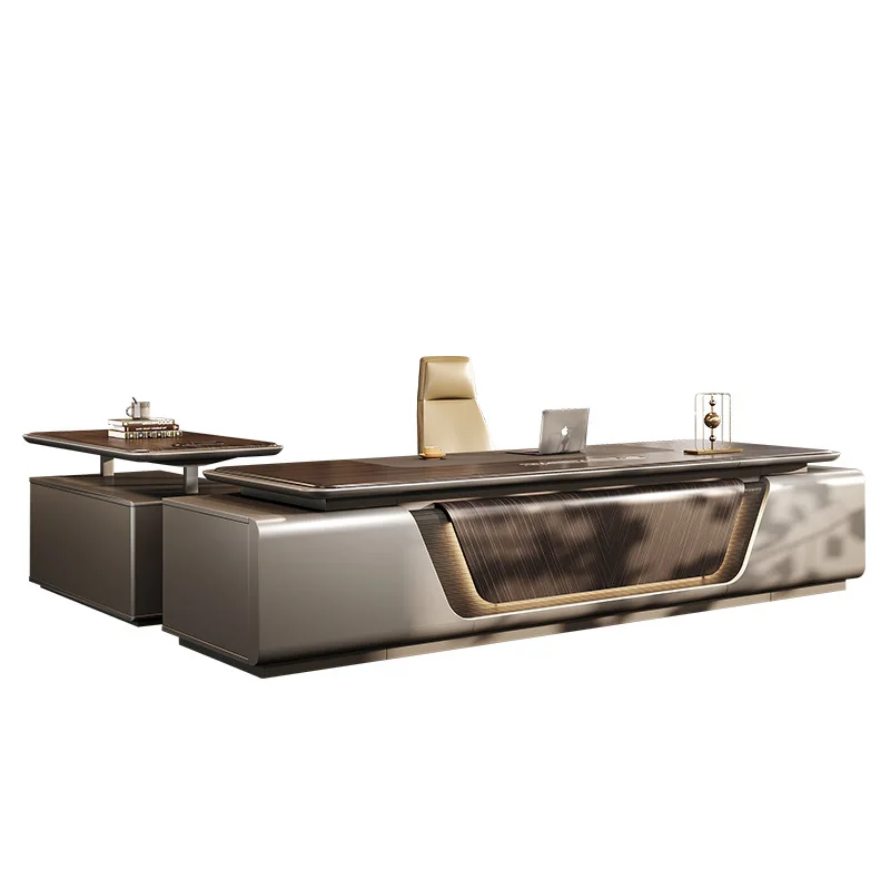 

Boss table, desk, light luxury, high sense, president table, large class desk