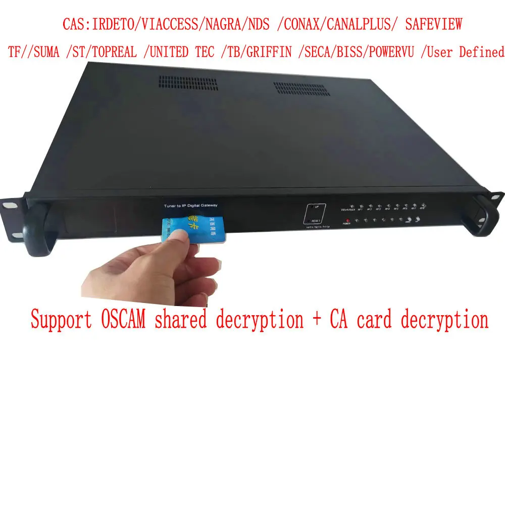 FTA Dvbc Dvbt Dvbs S2 Atsc Ip بوابة عالية الجودة OSCAM IRD Iptv/Ott موالف النظام إلى جهاز استقبال Ip الاحترافي #4