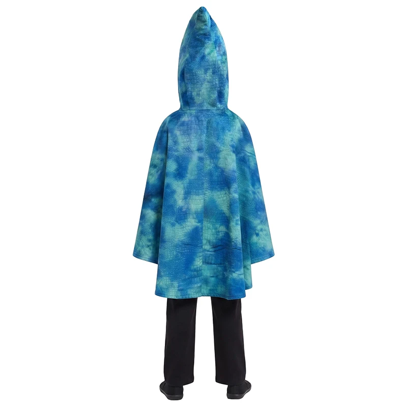 Unisex Adult Women Men Boys Girls Blue Pterodactyl Halloween Dragon Cosplay Fancy Dress Up Child Dinosaur Hooded Cape Costume - view 4