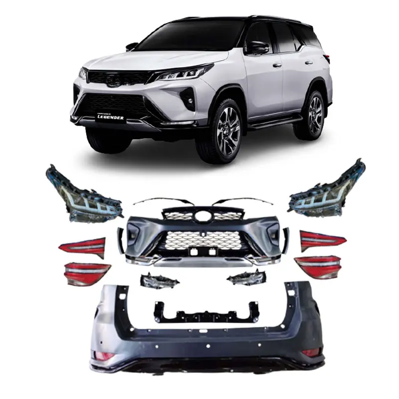 

Auto Facelift Refit Body Kit Assembly With Front+rear Lamp for Fortuner 2016-2020 Update to 2021 Racing Legender Style