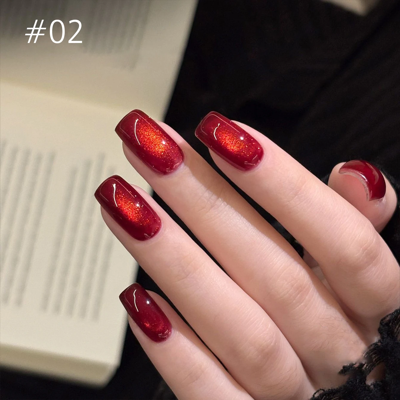 10MLMoney Red Cat Eye Gel Polish Cherry Diamond Sparkle Collection Christmas New Year Nail Art Sparkling Effect 2025 New Release