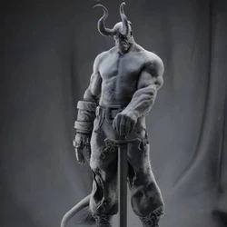 1/24 Scale Resin Model Kit Hellboy Unassembled Diorama and Unpainted Diy Miniatures Toys Figure