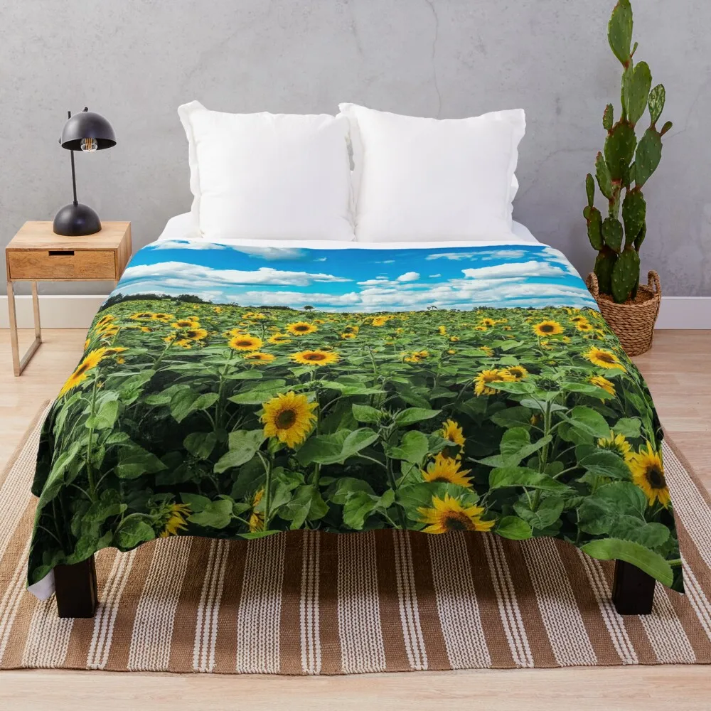 

Sunflower Field Throw Blanket Sleeping Bag Blanket Luxury Blanket Sofa Throw Blanket