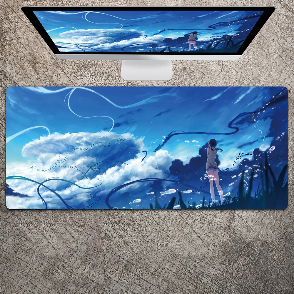 

Weathering with You Classic Anime Second Dimension Hd Desk Mat Mouse Pad Anti-Slip Rubber Gaming Accessories for Keyboard Setup