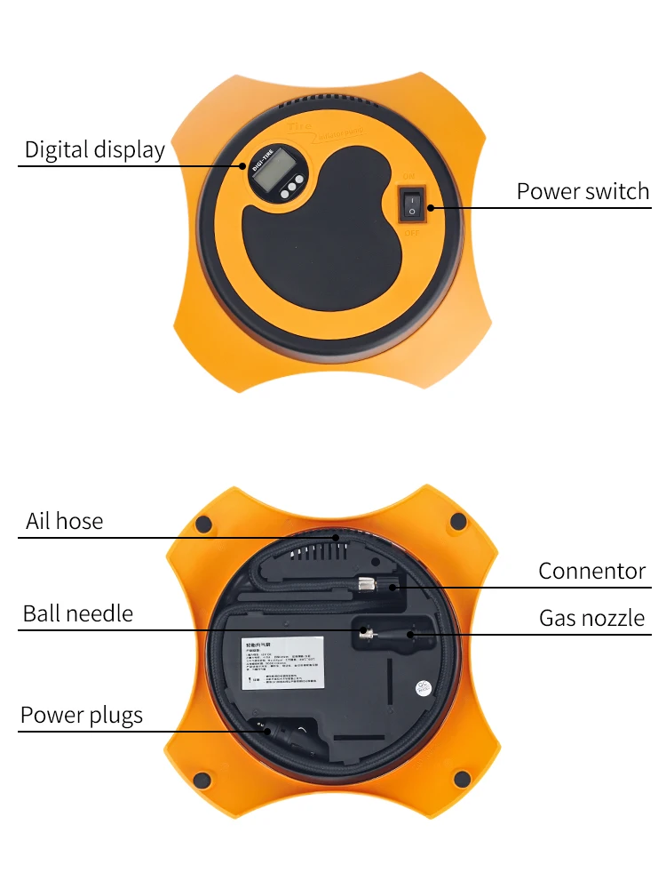 Digital display inflation and deflation pressure tire inflator for cars, motorcycles, bicycles, balls, multi-functional inflator