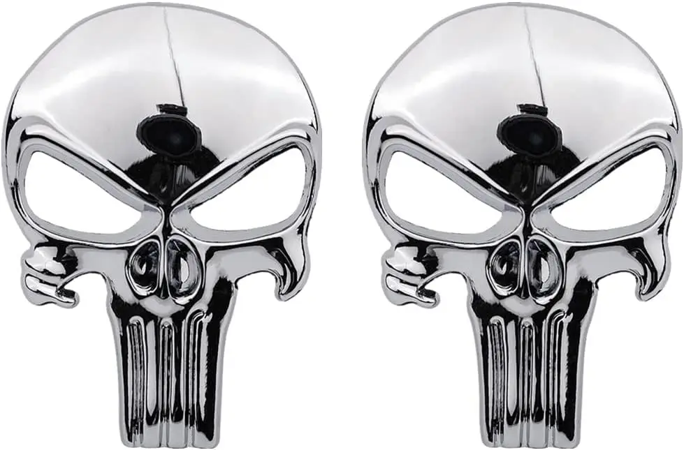 New 30*20MM Skull Metal Sticker For AR15 AR10 AK47 M4 M16 1911 USP M92 Glock G17 19 Airsoft Rifle Pistol Gun Hunting Accessories